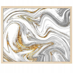 DUŻY Plakat Obraz 90x60 MARBLE Marmury MiX WZORÓW
