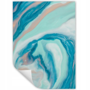 DUŻY Plakat Obraz 90x60 MARBLE Marmury MiX WZORÓW