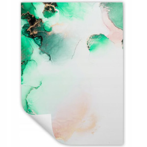 DUŻY Plakat Obraz 90x60 MARBLE Marmury MiX WZORÓW