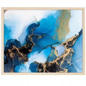 DUŻY Plakat Obraz 90x60 MARBLE Marmury MiX WZORÓW