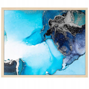 DUŻY Plakat Obraz 90x60 MARBLE Marmury MiX WZORÓW