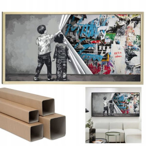 OBRAZ CANVAS 100x50cm Duże XXL Salon GRAFITI Wzory