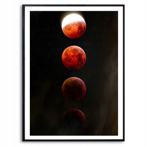 Obraz Dekoracyjny 42x29,7cm Fazy Księżyca Wzory