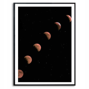 Obraz Dekoracyjny 42x29,7cm Gwiazdy Księżyc Wzory