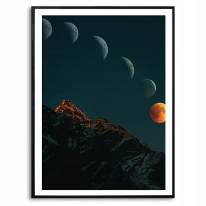Obraz Dekoracyjny 42x29,7cm Księżyc Góry Mix Wzory
