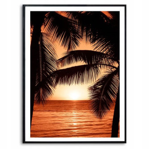 Obraz Dekoracyjny A3 42x29,7 Ocean Palmy Mix Wzory
