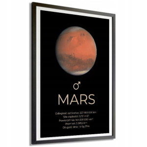 OBRAZ DEKORACYJNY Plakat 30x40cm MARS Kosmos Wzory