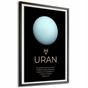 OBRAZ DO POKOJU Plakat 21x29,7cm URAN Kosmos Wzory