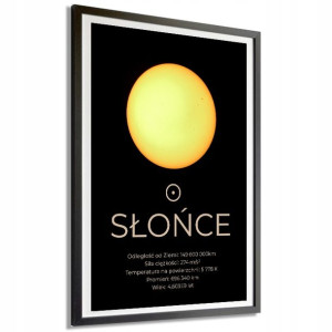 OBRAZ DO POKOJU Plakat 30x40cm SŁOŃCE Kosmos Wzory