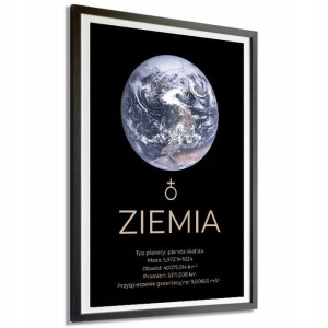 OBRAZ DO POKOJU Plakat 40x60cm ZIEMIA Kosmos Wzory