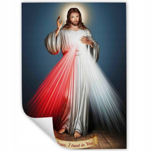 Obraz Plakat 32x45 JEZUS MIŁOSIERNY Religia Wzory