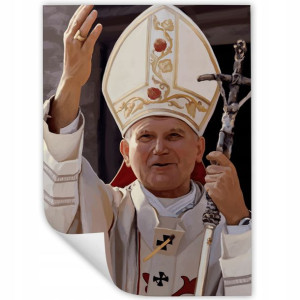 Obraz Plakat 32x45cm PAPIEŻ WOJTYŁA Religia Wzory