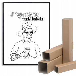 PLAKAT 29,7x42cm BABCIA RZĄDZI Dzień Babci Wzory