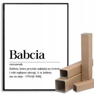PLAKAT 29,7x42cm Dzień BABCI Najlepsza Imię Wzory