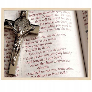 PLAKAT 29,7x42cm OBRAZ Krzyż Biblia Brewiarz Wzory