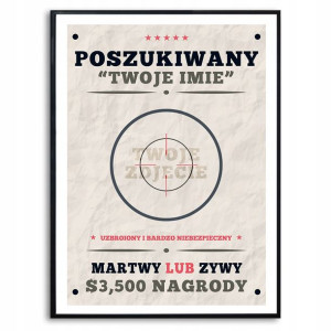 PLAKAT 29,7x42cm Obraz POSZUKIWANY Twoje Zdjęcie