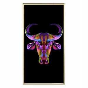 Plakat 60x120cm Pop Art Głowa Byka Geometry Wzory