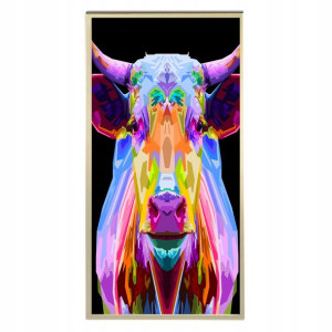 Plakat 60x120cm Pop Art Krowa Geometryczne Wzory
