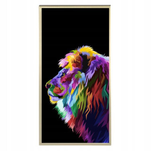 Plakat 60x120cm Pop Art Lion King Geometry Wzory