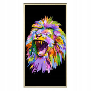 Plakat 60x120cm Pop Art Lions Geometryczne Wzory