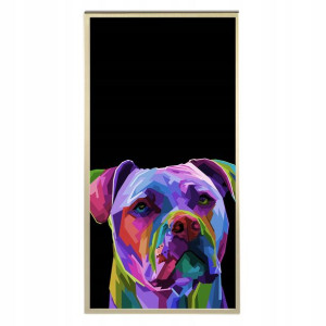 Plakat 60x120cm Pop Art Pitbull Geometryczne Wzory