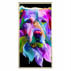 Plakat 60x120cm Pop Art Retriver Geometry Wzory