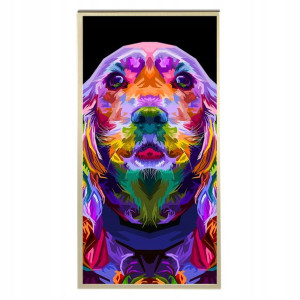 Plakat 60x120cm Pop Art Spaniel Geometryczne Wzory