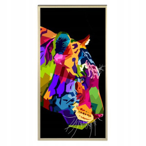 Plakat 60x120cm Pop Art Tygrys Geometryczne Wzory