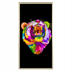 Plakat 60x120cm Pop Art Tygrysy Geometryczne Wzory