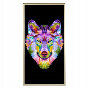 Plakat 60x120cm Pop Art Wilk Geometryczne Wzory