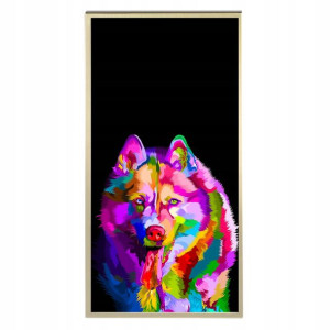Plakat 60x120cm Pop Art Wolf Geometryczne Wzory