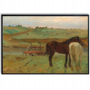 PLAKAT 91x61cm Obraz Konie na Łące Art Dużo Wzorów