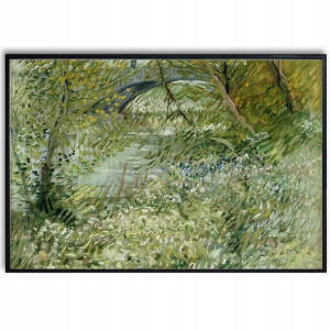 PLAKAT 91x61cm Obraz River Bank Springtime Wzory