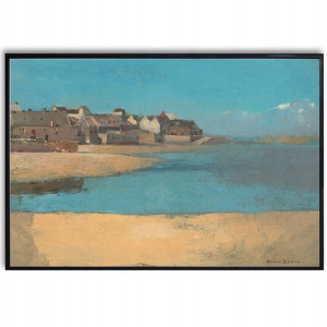 PLAKAT 91x61cm Obraz Wioska na Wybrzeżu Art Wzory