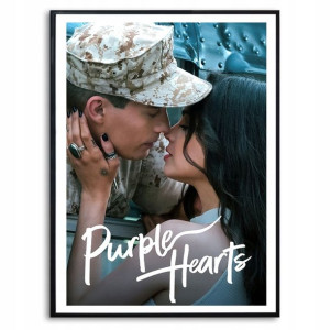 PLAKAT A3 29,7x42 cm Miłość PUPUROWE SERCA Wzory