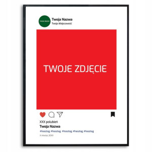 PLAKAT A3 29,7x42 cm Obraz Twoje Zdjęcie Instagram