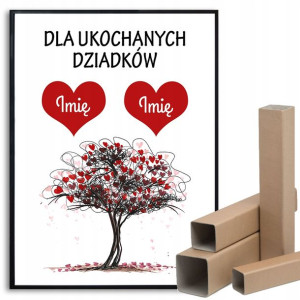 PLAKAT A3 29,7x42cm dla UKOCHANYCH DZIADKÓW Wzory