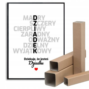 PLAKAT A3 29,7x42cm Krzyżówka Dzień Dziadka Wzory