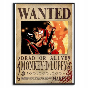 PLAKAT A3 29,7x42cm ONE PIECE D LUFFY Anime Wzory