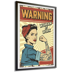 PLAKAT A3 29,7x42cm WOMAN AT WORK Śmieszne Wzory