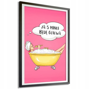PLAKAT A3 29,7x42cm ZA 5 MINUT BĘDĘ Funny Wzory