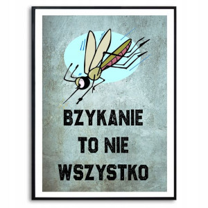 PLAKAT A3 BZYKANIE TO NIE WSZYSTKO Śmieszne Wzory