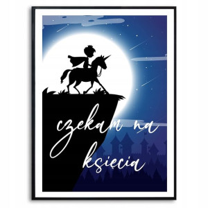 PLAKAT A3 CZEKAM NA KSIĘCIA Śmieszne Różne Wzory