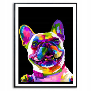 PLAKAT A3 Dekoracyjny BULLDOG GEOMETRYCZNE Wzory