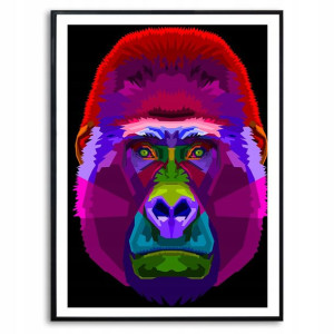PLAKAT A3 Dekoracyjny GORYL POP ART KOLOR Wzory