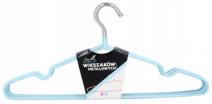 Wieszaki metalowe 20szt. powlekane niebieskie