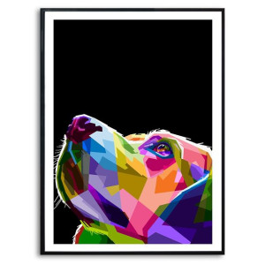 PLAKAT A3 Dekoracyjny SZCZENIAK GEOMETRYCZNE Wzory