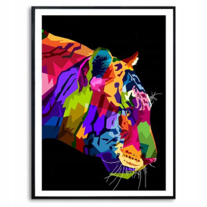 PLAKAT A3 Dekoracyjny TYGRYS GEOMETRYCZNE Wzory