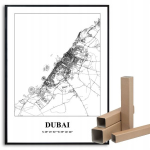Plakat A3 dla Podróżnika Miasta Świata DUBAI Wzory