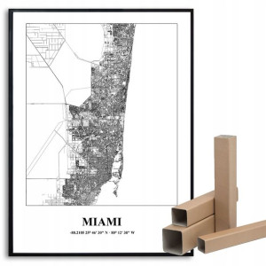Plakat A3 dla Podróżnika Miasta Świata MIAMI Wzory
